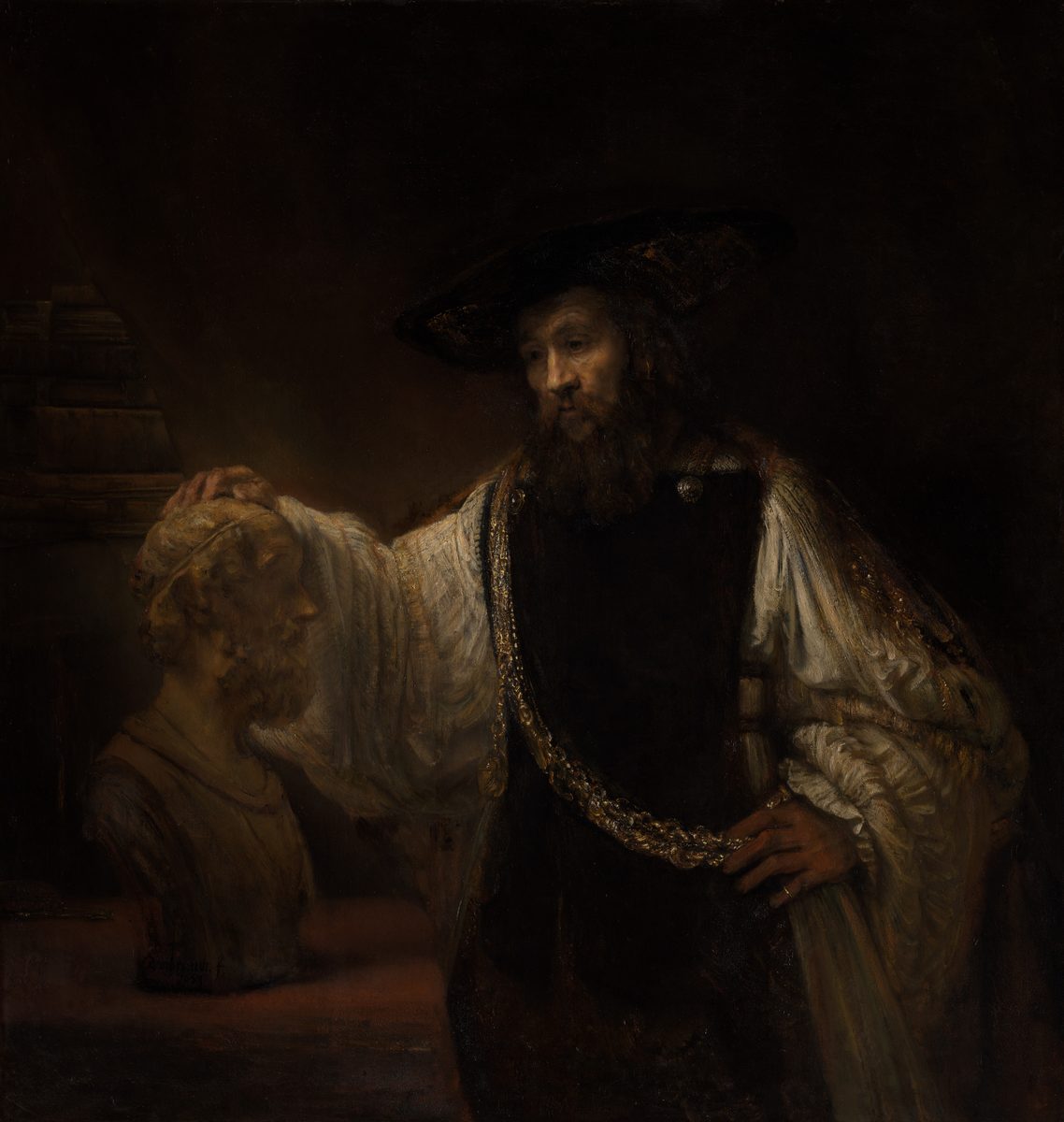 Aristotle with a Bust of Homer by Rembrandt